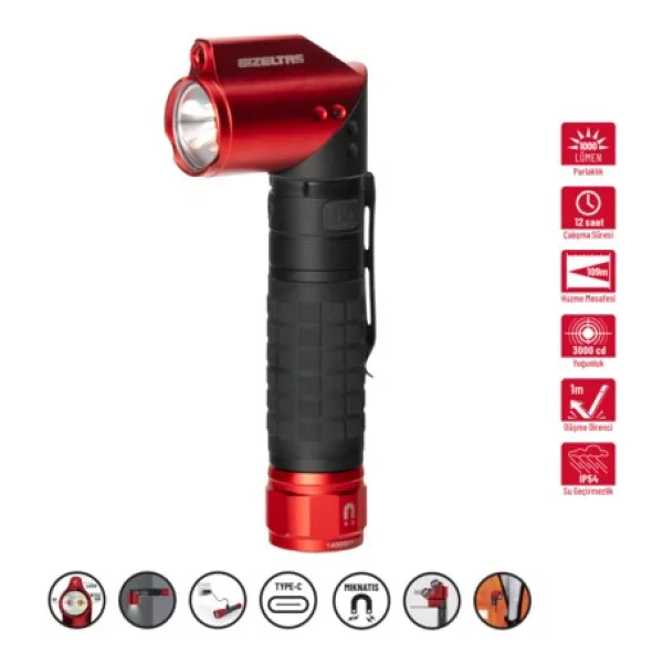 İzeltaş Izeltaş 1000 Lm Pro LED El Feneri 14000 005345