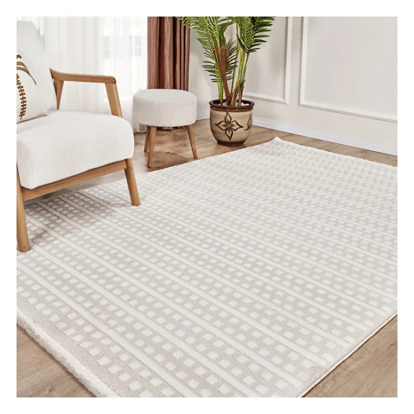 Kaşmir Halı 7/24 Plushy Runa Cream 80x150 cm