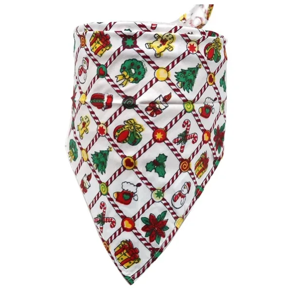 Kedi Köpek Yılbaşı Temalı Bandana Medium 42X42x65 Cm