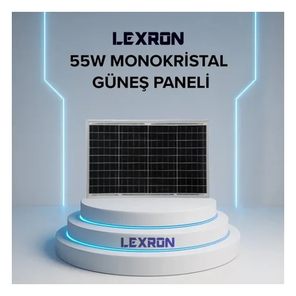 Lexron 55 W Monokristal Güneş Paneli
