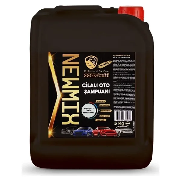 Newmix Gold Serisi Cilalı Oto Araba Şampuanı Fırçalı 5 Kg