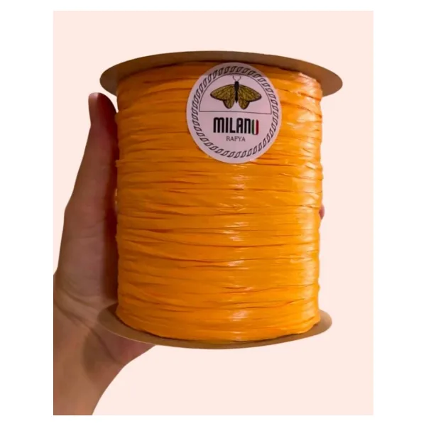 Nusrat Bilişim Çanta Aksesuar Milano Rafya Amber Turuncusu Renk 100 Gr (no:43) Renksiz
