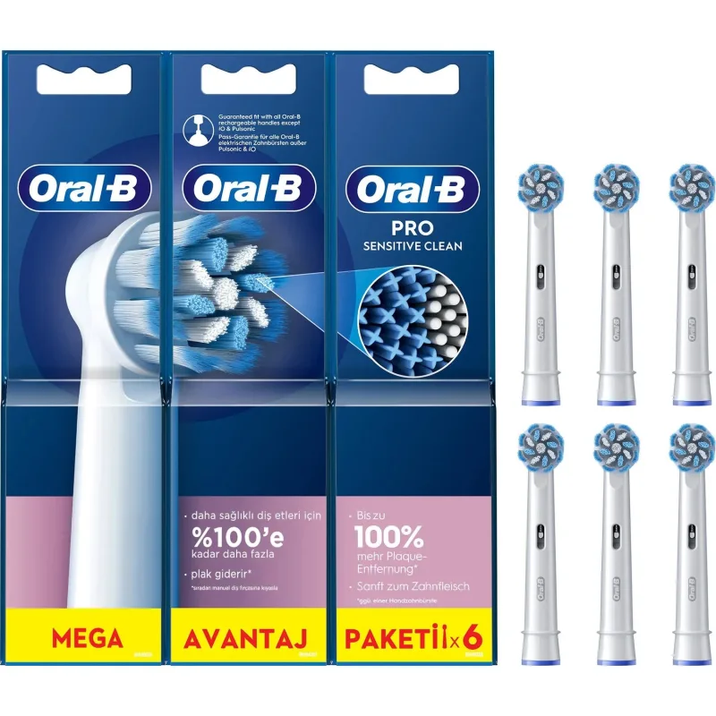 Oral-B Pro Sensitive Clean 6'lı Diş Fırçası Başlığı