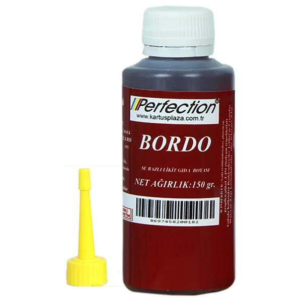 Perfection CHEF Sıvı Su Bazlı Likit Gıda Boyası BORDO 150 gr.