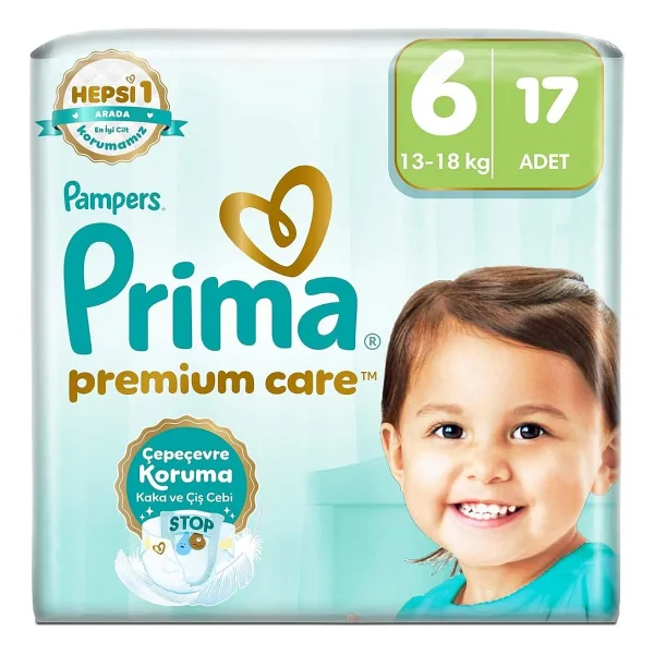 Prima Premium Care 6 Numara Extra Large 17'li Bebek Bezi