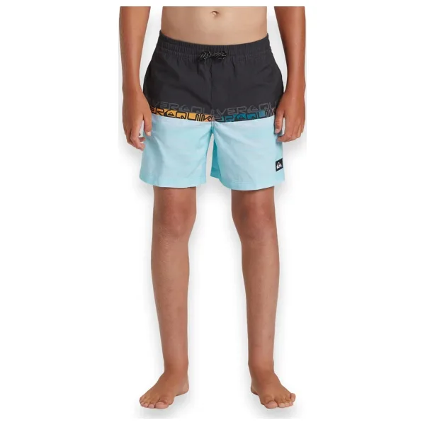 Quiksilver Siyah - Mavi Erkek Çocuk Şort Mayo AQBJV03051-12814-EVRYDY WRDBLCK VLY, 14 Yaş, 5003150782