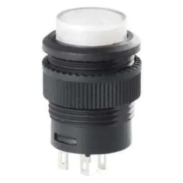 RL16-503A 16MM Plastik 4 Pin Anahtarlı Buton Beyaz