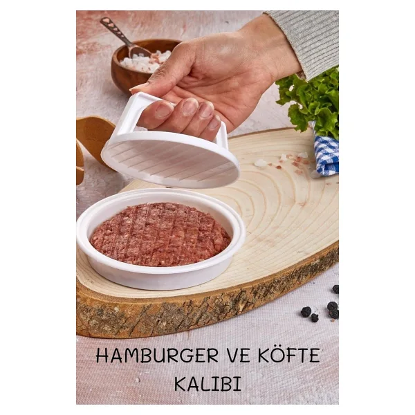 Rotanev Hamburger ve Köfte Kalıbı Köfte Presi Şekillendirici Burger Press Pratik Köfte Yapma Aparatı