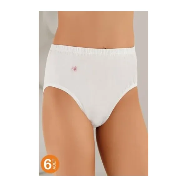 Şahinler 6 Lı Paket Kadın Külot Mb018, Beyaz, XS