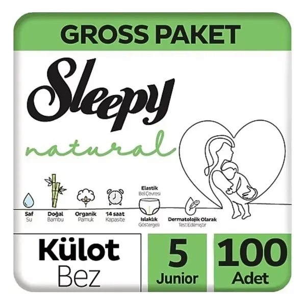 Sleepy Natural 5 Numara Junior 100'lü Külot Bez