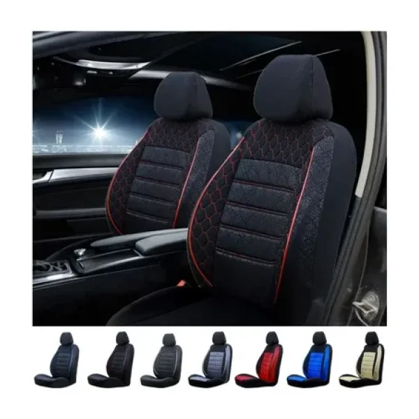 SMRAUTOACCESSORY Honda Civic Oto Koltuk Kilifi Gof Siyah-kirmizi