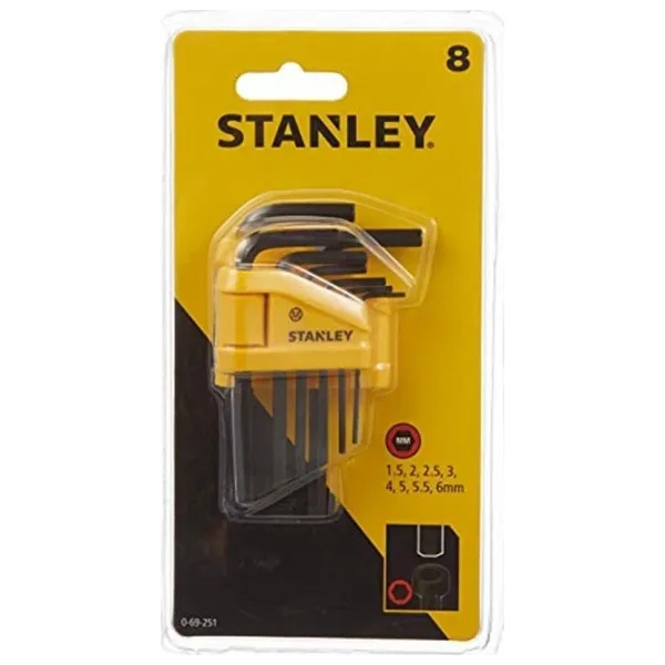 Stanley Marka: Stanley ST069251 8 Parça Allen Anahtar Takımı Kategori: Anahtarlar
