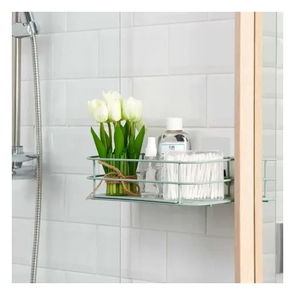 Teknotel Kancalı Banyo Duş Rafı - Mint