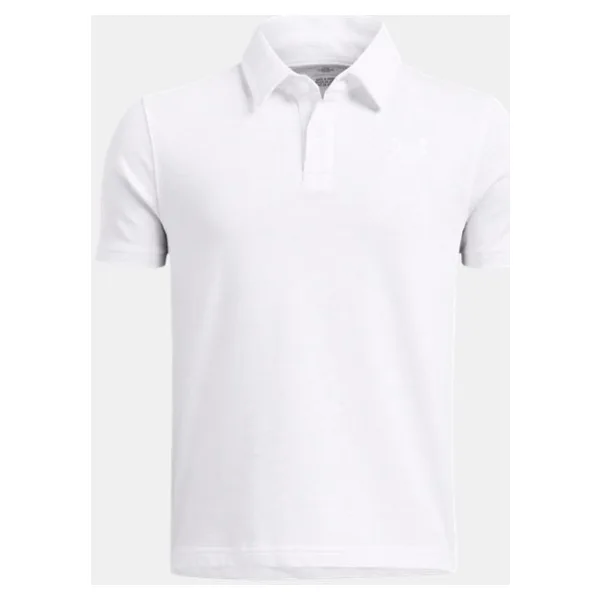Under Armour Icon 1387073-100 Beyaz Kısa Kollu Polo Yaka Çocuk Tişört