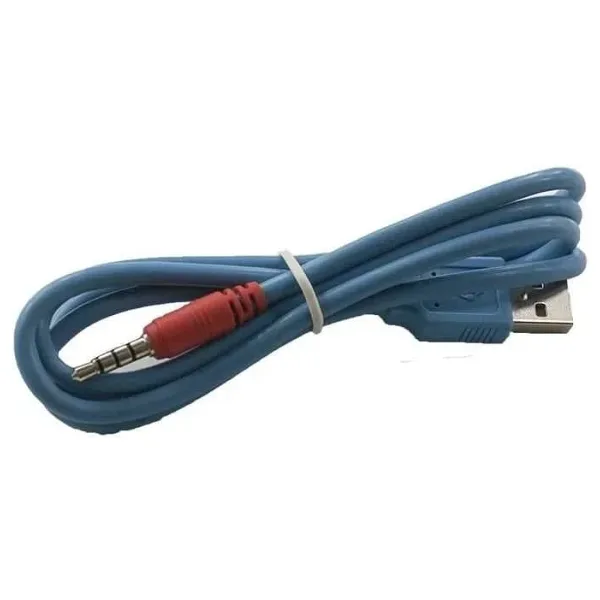 USB - Aux 3.5mm Stereo Jack Kablo 4 Boğum 1 Metre