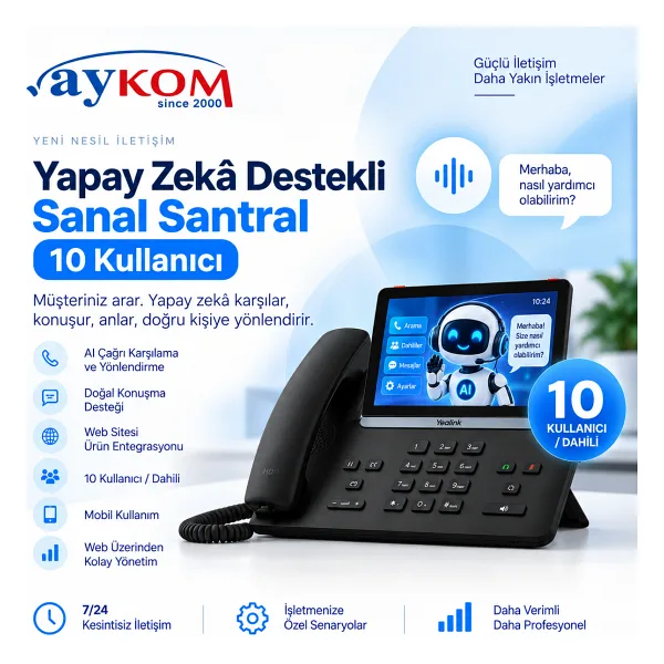 Yapay Zekâ Destekli Sanal Santral 10 Kullanıcı