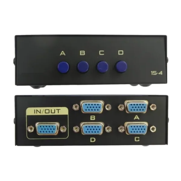 4841 Vga Switch Çoklayıcı Çoğaltıcı 4 Port 4 Kasa 1 Ekran
