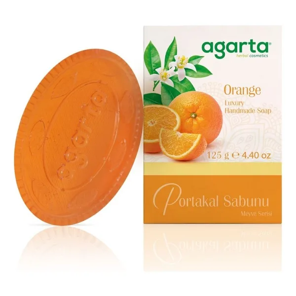 Agarta Doğal Portakal Sabunu Cildi Kurutmadan Temizler 125 G El Yapımı Lüks Sabun