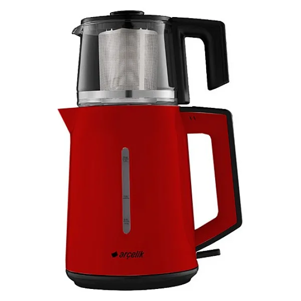 Arçelik CM 3940 K Kırmızı 1800 W Cam Demlikli Çay Makinesi