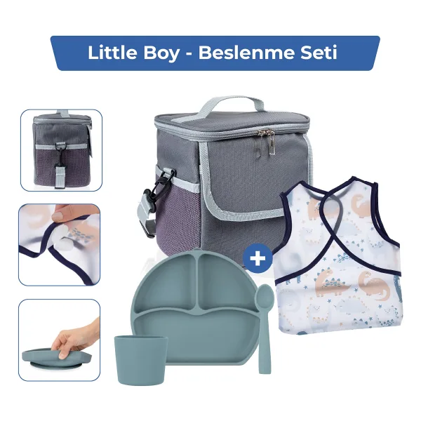 Babyjem Bebek Hediye Beslenme Seti Little Boy 5 Parça