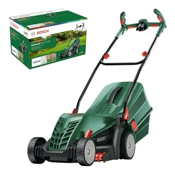 Bosch Home & Garden Universal Rotak 37-555 Çim Biçme Makinesi 1400 W Motor, Kesim Genişliği: 37 Cm, 40 Litre Çim Toplama Sepeti, Ergoflex Saplar