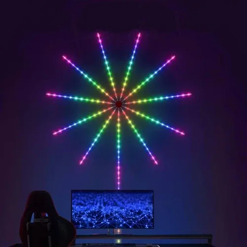 Coverzone Led Yanar Söner Aydınlatma Renkli Led Işık Doğum Günleri Yılbaşı Kutlama Salon Oturma Odası YH24S