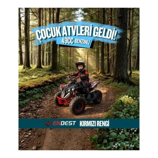 Enbest X01 49 cc Benzinli Çocuk ATV Motosiklet Kırmızı