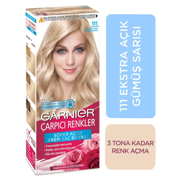 Garnier Çarpıcı Renkler 111 Ekstra Açık Gümüş Sarısı Saç Boyası