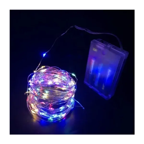 Gd968 Şerit Pilli Aydınlatma 10 Metre 100 Adet Rgb Peri Led