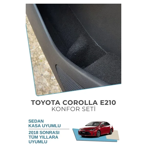 GRAFİCAR Toyota Corolla E210 Sedan Uyumlu Konfor Seti-iç Trim Kumaş Kadife Kaplama-ses İzolasyon Amaçlı Ürün