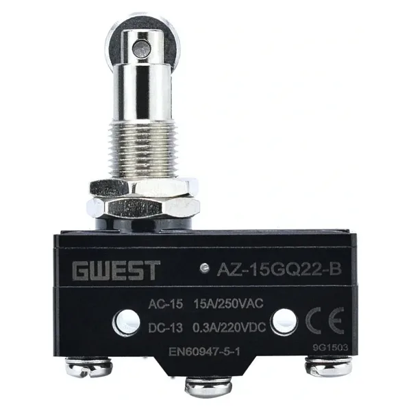 Gwest AZ-15GQ22-B Dikey Metal Makaralı Mikro Switch 15A 1NO + 1NC