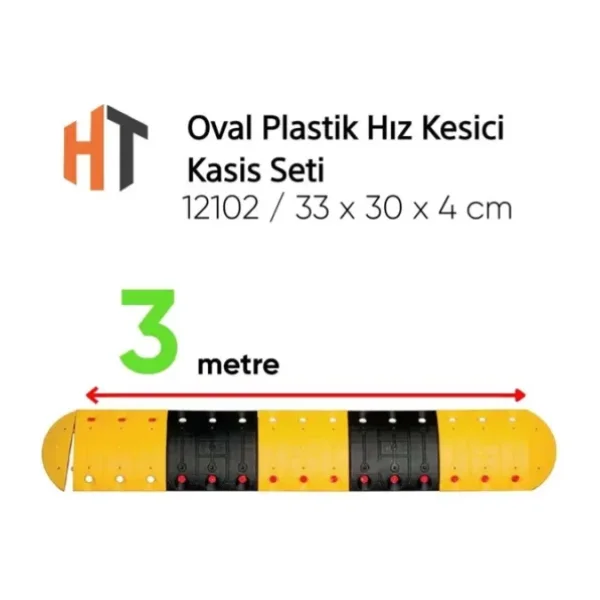 Hayat Trafik - Oval Plastik Hız Kesici Kasis Seti 3 metre