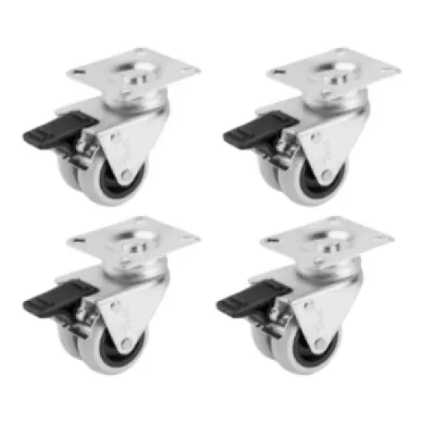 Hts 346- Tabla Bağlantılı Frenli 50 Mm Mobilya Tekerlek 4 Ad.
