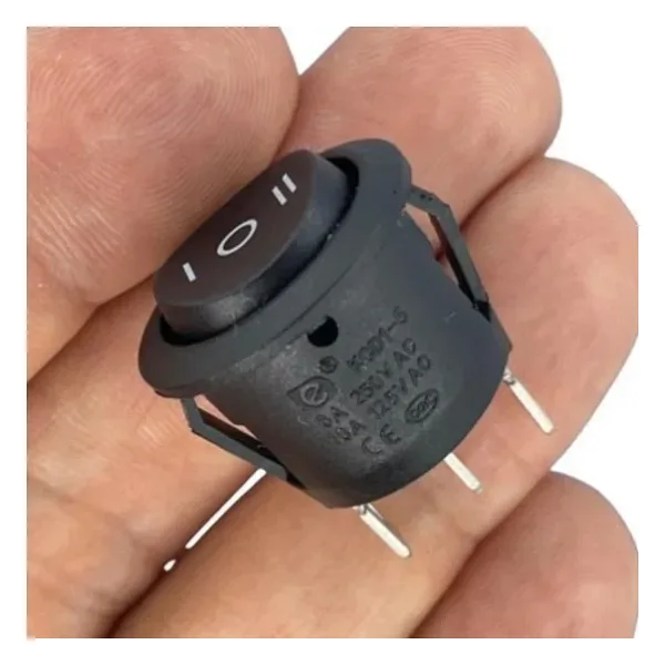 IC-134-2 Yaylı Yuvarlak Işıksız Anahtar (ON)-OFF-(ON) 3P