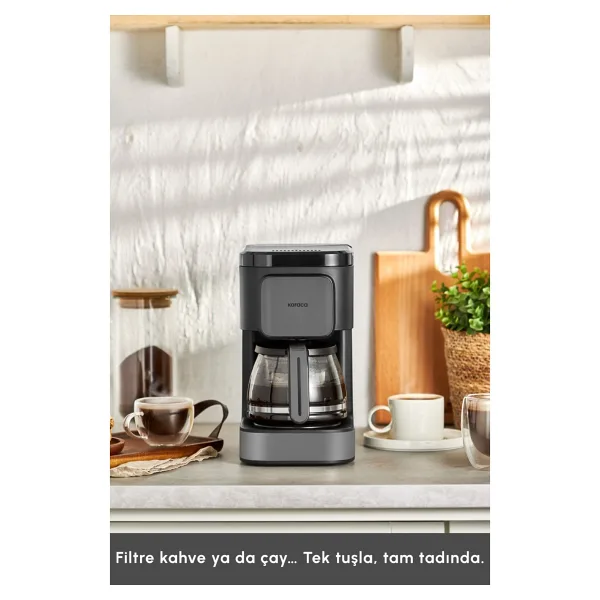 Karaca Just Coffee Aroma 2in1 Space Gray Çay ve Filtre Kahve Makinesi