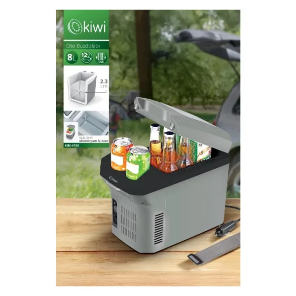 Kiwi KIM-4750 12 V 8 lt Araç Buzdolabı