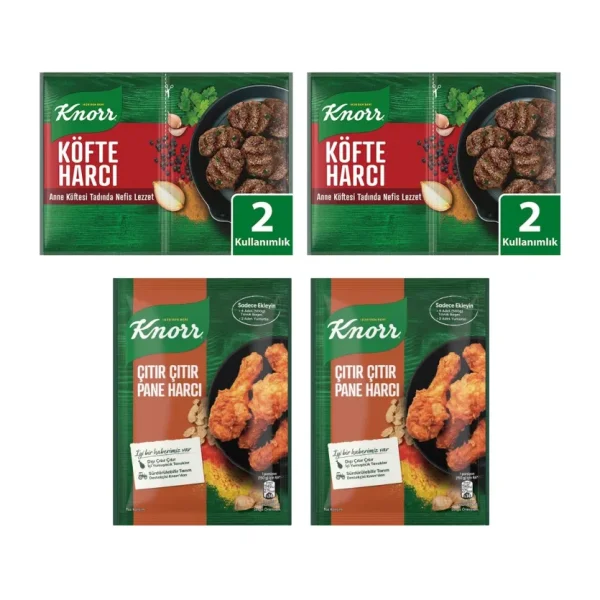 Knorr Köfte Harcı ve Çıtır Pane Harcı 4'lü Karma Paket - 90 gr