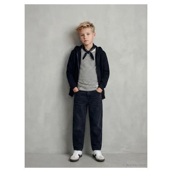 LCW Kids Siyah Baggy Fit Erkek Çocuk Jean Pantolon