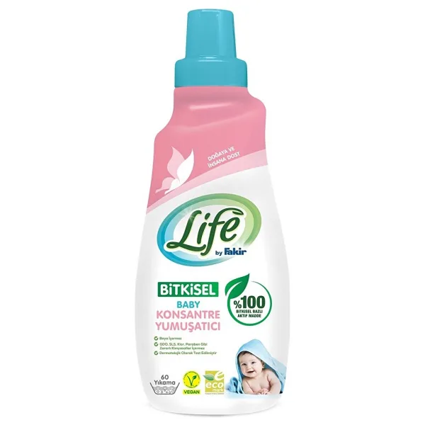Life By Fakir Baby Bitkisel Konsantre Bebek Çamaşır Yumuşatıcı 1500 ml 2 Adet