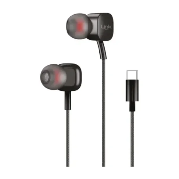 LinkTech H16 Siyah Type-C Kablolu Kulak İçi Kulaklık