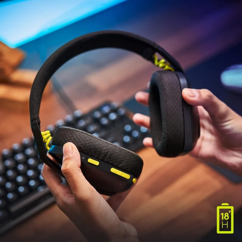 Logitech G435 Lightspeed Siyah Kablosuz Kulak Üstü Oyuncu Kulaklığı - Görsel 4