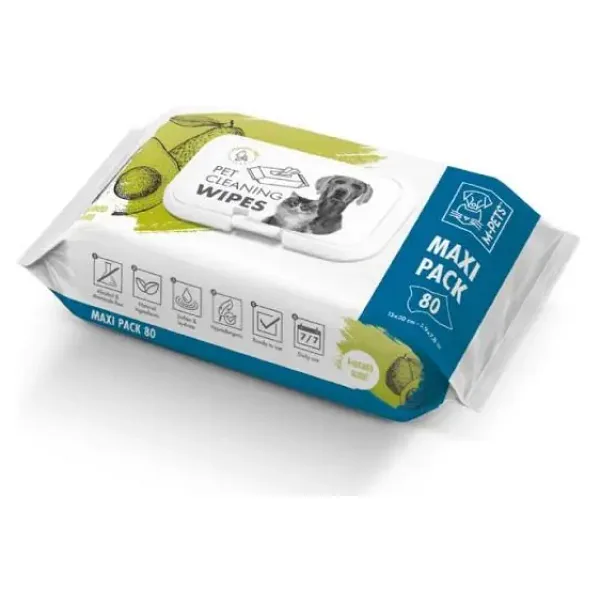 M-Pets Avokado 80'li Kedi ve Köpekler için Temizlik Mendili