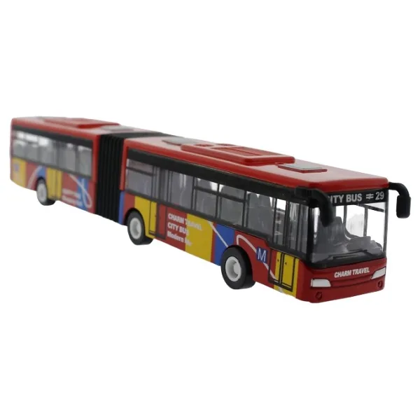 MEGA Çek Bırak Kırmızı Metal Körüklü Otobüs 632-31