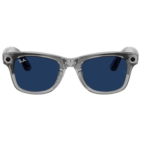 Meta Ray-Ban Wayfarer Gen 2 RW4012 6840MF Transparan Gri -Transitions Safir Mavi - 50 Beden