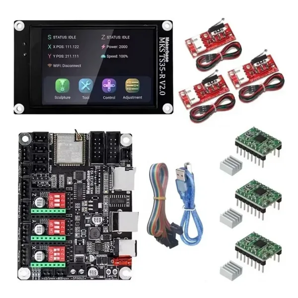 MKS DLC32 v2.0 GRBL CNC Kontrol Kartı Seti + TS35-R LCD Ekran