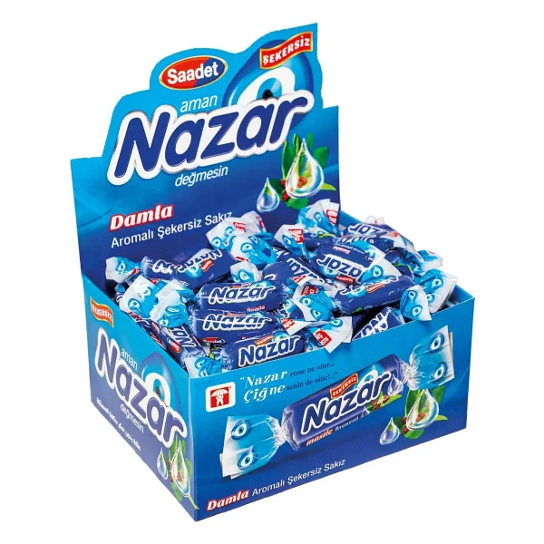 Nazar Tekli Damla Sakızı Aromalı 100'lü Paket Sakız