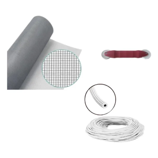 Netpen 3'lü Sineklik Seti 500x120 Cm Tül, 18 Mt. Beyaz Conta, Fitil Çekme Aparatı