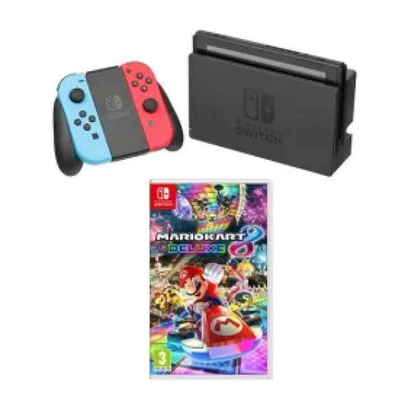 Nintendo Switch Konsol Neon Red Blue + Mario Kart 8 Deluxe Nintendo Switch Oyun
