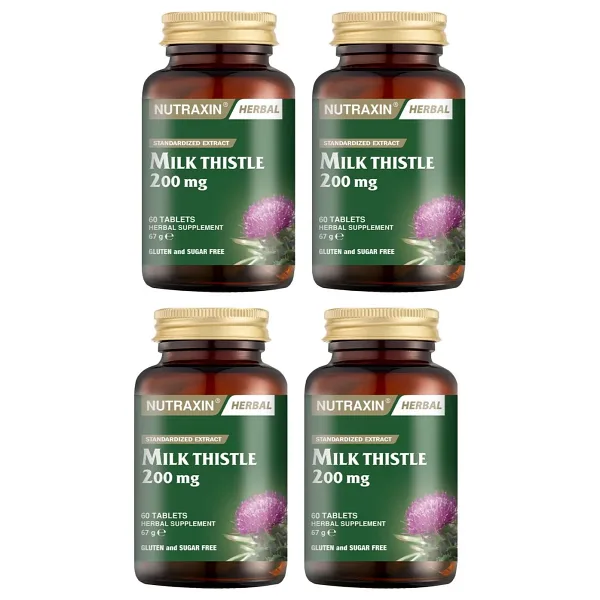 Nutraxin Milk Thistle 200 Mg 60 Tablet 4 Adet