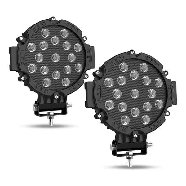Offroad sis lambası 17 power ledli 51W siyah çerçeve takım 12-48v / LASS288